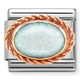 Nomination Composable Classic Link 430507/07 White Opal in 9K Rose Gold